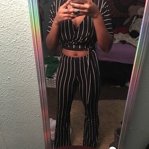 Two Piece Flare Pants Set